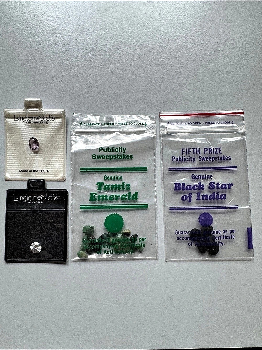 Lindenwold's Gemstone Jewelry Set Green & Purple NWT